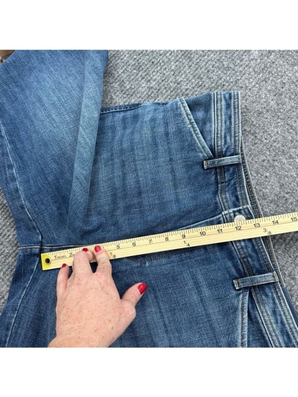 Talbots Wide Leg Crop Jeans Medium Wash Denim High Rise Relaxed Womens Sz 12 NEW - Picture 7 of 10